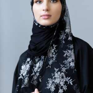 Jersey Print Lace Hijab scarf