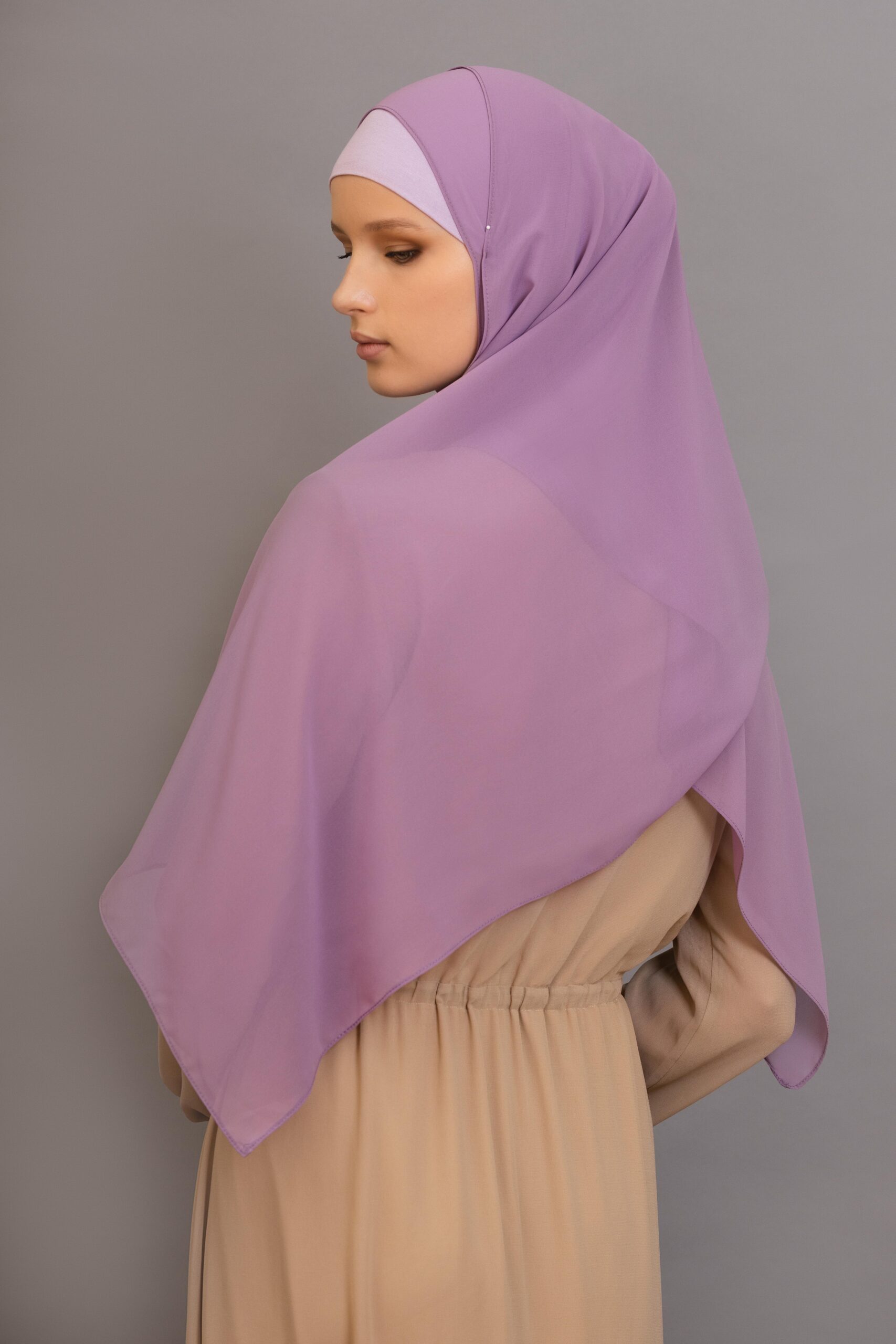 Crepe Hijab Back Lavendar
