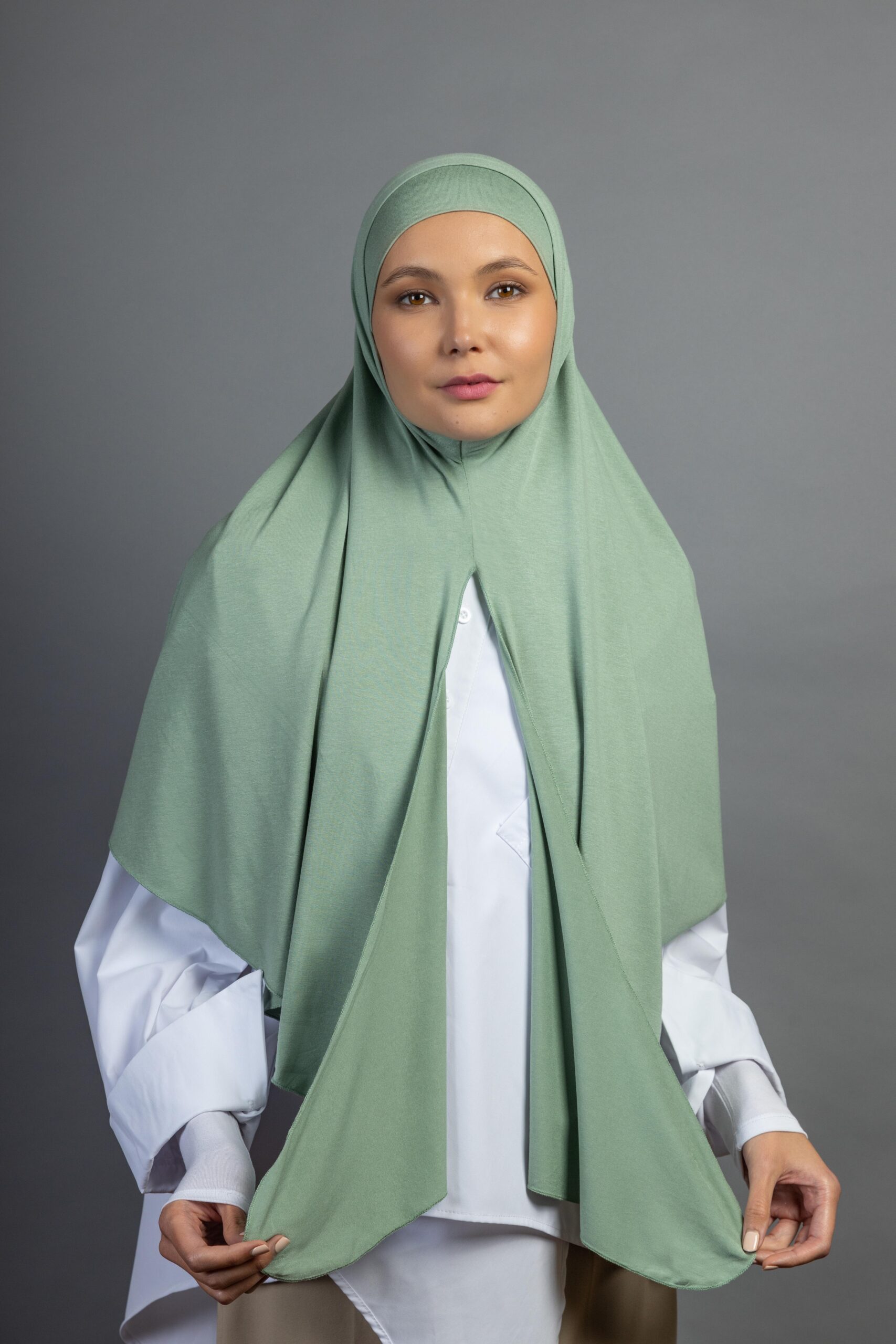 TT FK Jersey Hijab Front Emerald Green