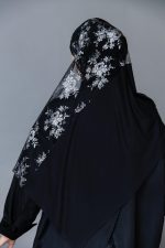 Jersey Print Lace Hijab scarf - Image 2